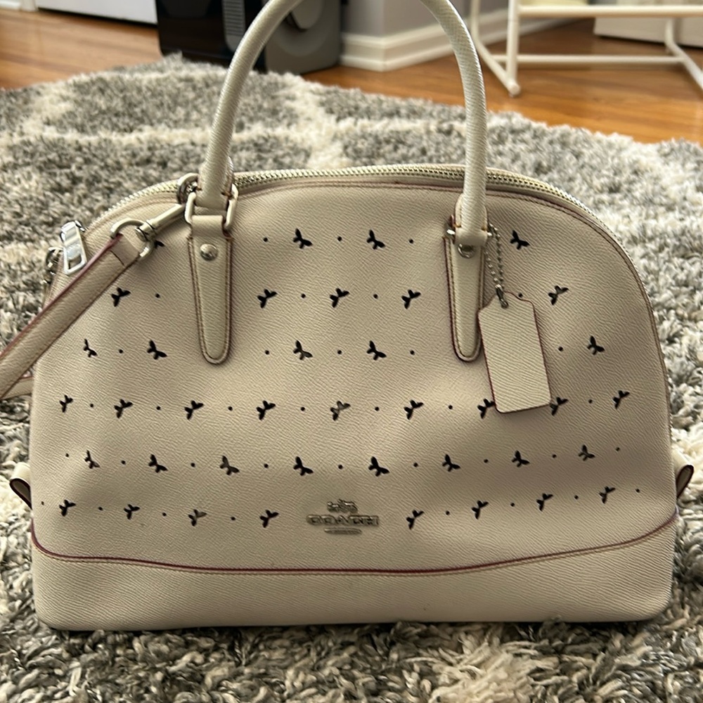 coach leather sierra in perforated crossgrain